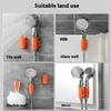 Universal Suction Shower Head Holder Wall Mount Adjustable Sticky Carrot Design Bathroom Storage Rack No Drill