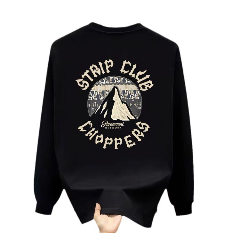 Trendy Brand Heavy Cotton T-Shirt Men'S Bottoming Shirt Long Sleeve Fashion Trend Top Men'S And Women'S Crew Neck Sweater