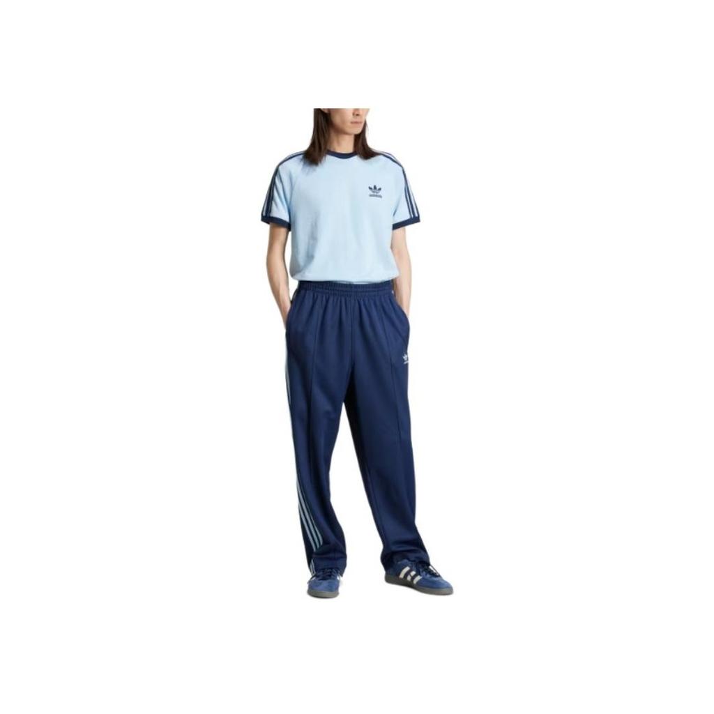 Adidas Originals Adicolor Classics 3-Stripes Fashion Soft Versatile Short Sleeve T-Shirt Men Tops Blue JN7018