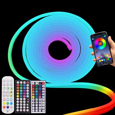 12V RGB HA CONDOTTO LA Luce Al Neon 6x12mm Striscia Flessibile Luci In Silicone Impermeabile 3535 96LED Tuya Wifi Intelligente telecomando Dimmerabile Decor