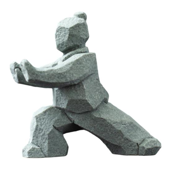 Scultura Tai Chi, Decorazione Compatta di Arti Marziali Kung Fu per Scrivania, Tavolino da Tè e Mensola per Curiosità, Animale da Tè Multifunzionale e Ornamento da Studioso