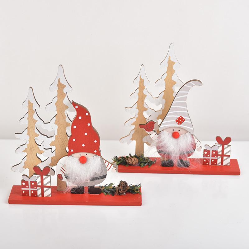 Christmas Decorations, Christmas, Wooden, Forest, Elderly, Desktop Ornaments, Christmas Assembly, Small Gifts, Window Display