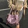 Polyester Handbag Braided Handle Underarm Bag Trendy Glitter Sequins Shoulder Bag  Banquets
