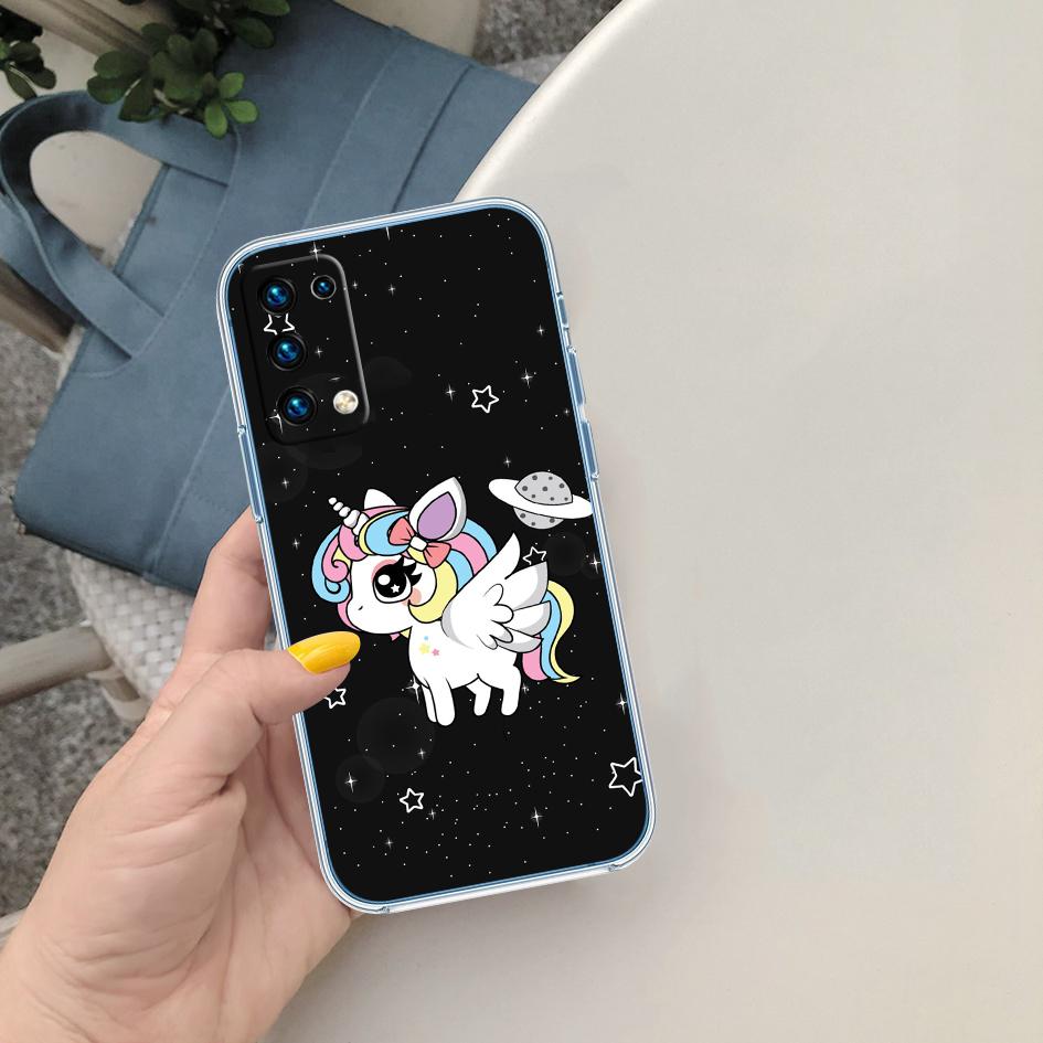 CJ103 Unicorn Cute Soft Shell Transparent Phone Case for Motorola Moto G7 G8 G9 G84 G85 G73 G24 G15 Z2 Play Power Plus
