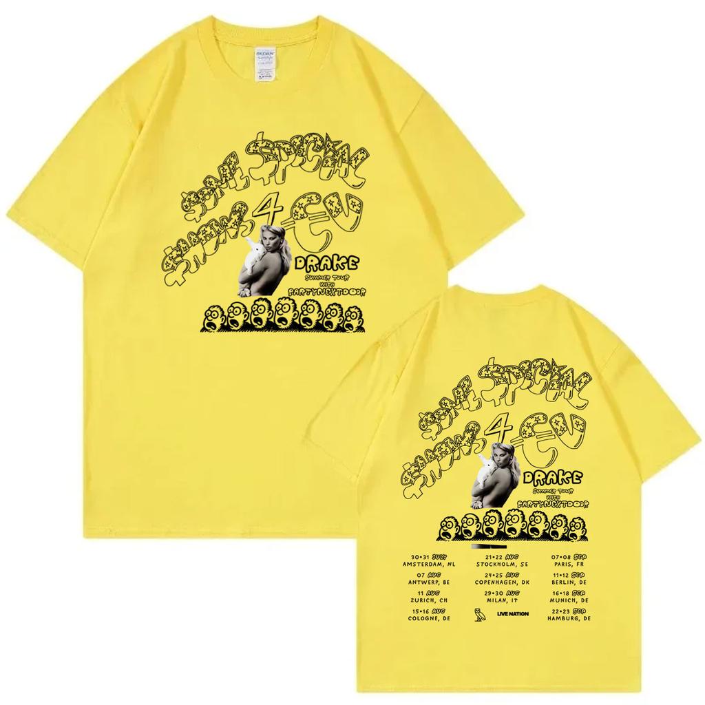 Drake with PARTYNEXTDOOR Some Special Shows 4 World Tour 2025 TShirt Men Women Clothing Hip Hop Fashion Short Sleeve T Shirts