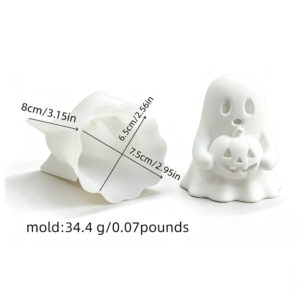 Halloween Ghost Pumpkin Silicone Mold DIY Pumpkin Aroma Candle Plaster Decoration Mould Halloween Spook Candle Making Supplies