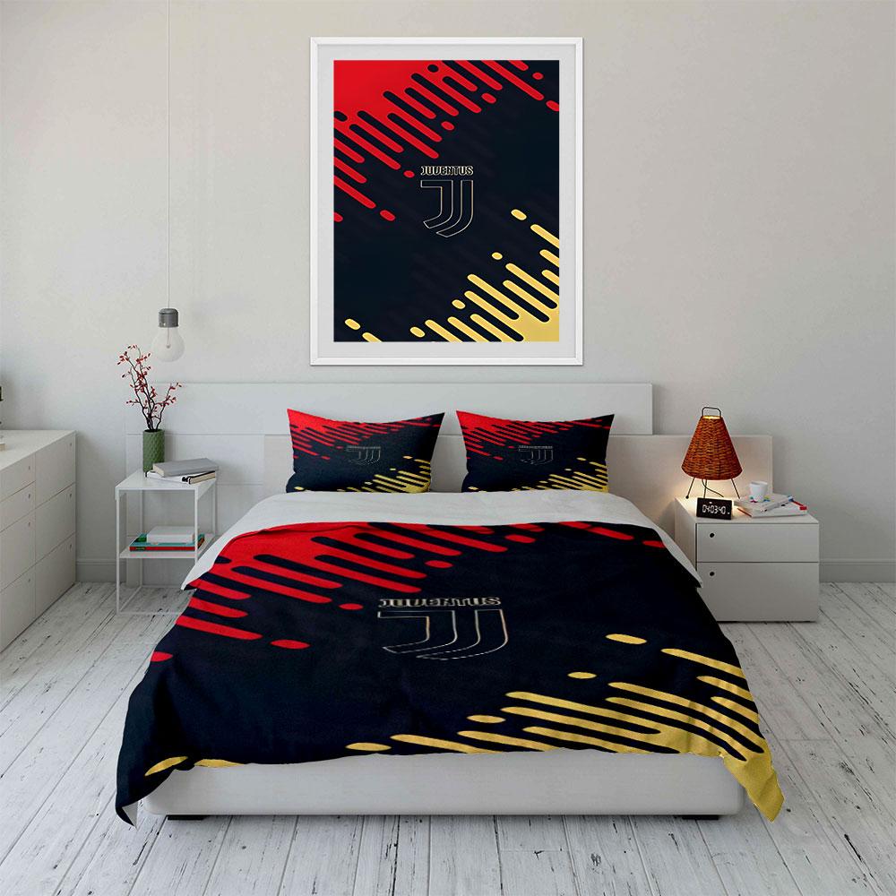Diagonal lines, Juventus logo. Bedding sets Duvet cover sets Duvet covers Pillowcases(1 * Duvet Cover 2 * Pillowcases without duvet insert)