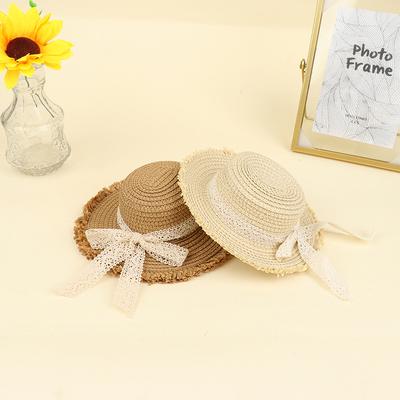 Maison de Poupée Poupée Chapeau de Paille Fait Main Casquette de Soleil Pour Poupée 1/6 Accessoires Décoration