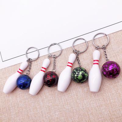 Car Key Chain Bowling Mini Ball Shape Smooth Surface Key Ring Easy Installation Sports Keyring Pendant Man Women Gift