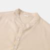 Men's Slim-Fit Stand-Up Collar Solid Color Short-Sleeve Shirt, 2024 Spring/Autumn Collection