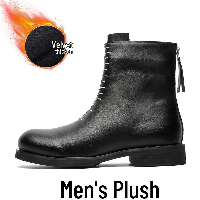 

Осень 2024 Унисекс Толстая подошва Высокий верх Увеличивающие рост Ретро Повседневные Ботинки Мартин Size 42