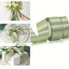 22M/Roll for Gift Wrapping Handmade Satin Ribbon Gift Wrapping Supplies Light Green Ribbon DIY Flower Bouquet Crafts Sage Green