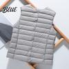 White Goose Down Coat Single-breasted Women Jacket Fall Winter Insulated Vest Sleeveless Padded Round Lightweight