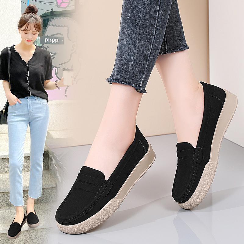 Women's Loafers Leather Driving Moccasins Comfort Flats Casual Slip On Walking Minimalist Summer Breathable Shoes