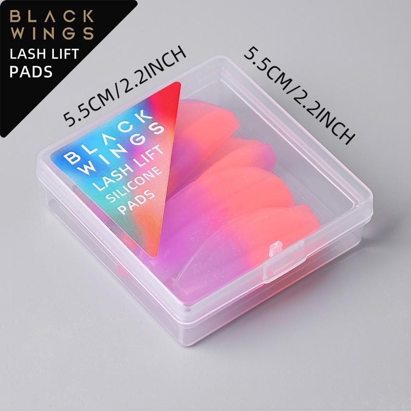 BLACKWINGS 8 Paar Silikon-Dauerwellenpads für Wimpern, Lockenpads für Wimpernlift, mit Größenleitfaden, hypoallergene wiederverwendbare Accessoires