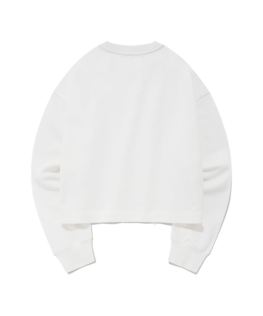 FALLETT Nostalgia Crop Sweatshirt White