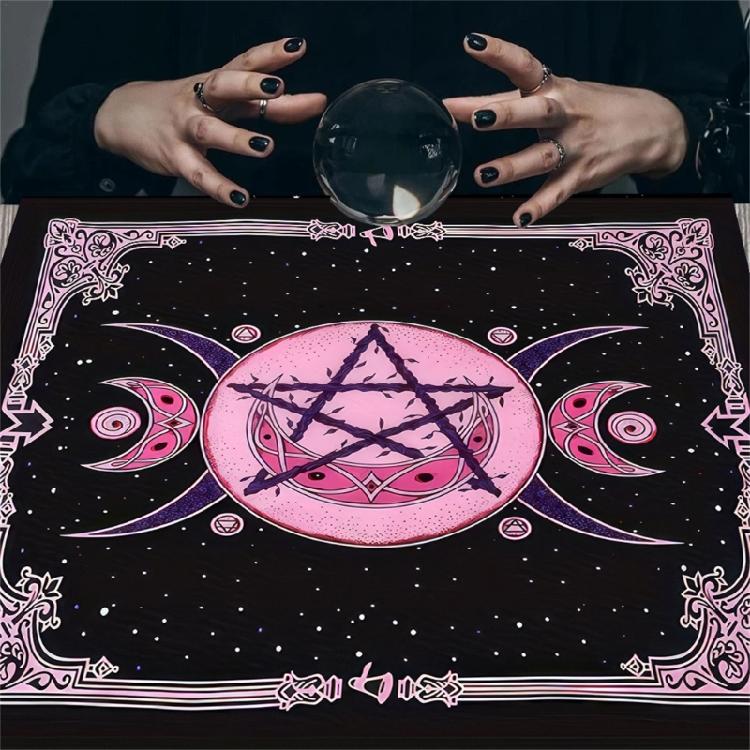 Star Moon Pattern Tarots Card Tablecloth Altars Cloth Altars Cloth Divinations Card Table Cloth Tapestry Easy Use