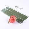 Green Artificial Flower Sighting Rod Vase Decor Stem Iron Wire Plant Wall For DIY Mother's Day Craft Supplies Rose Stick Pole