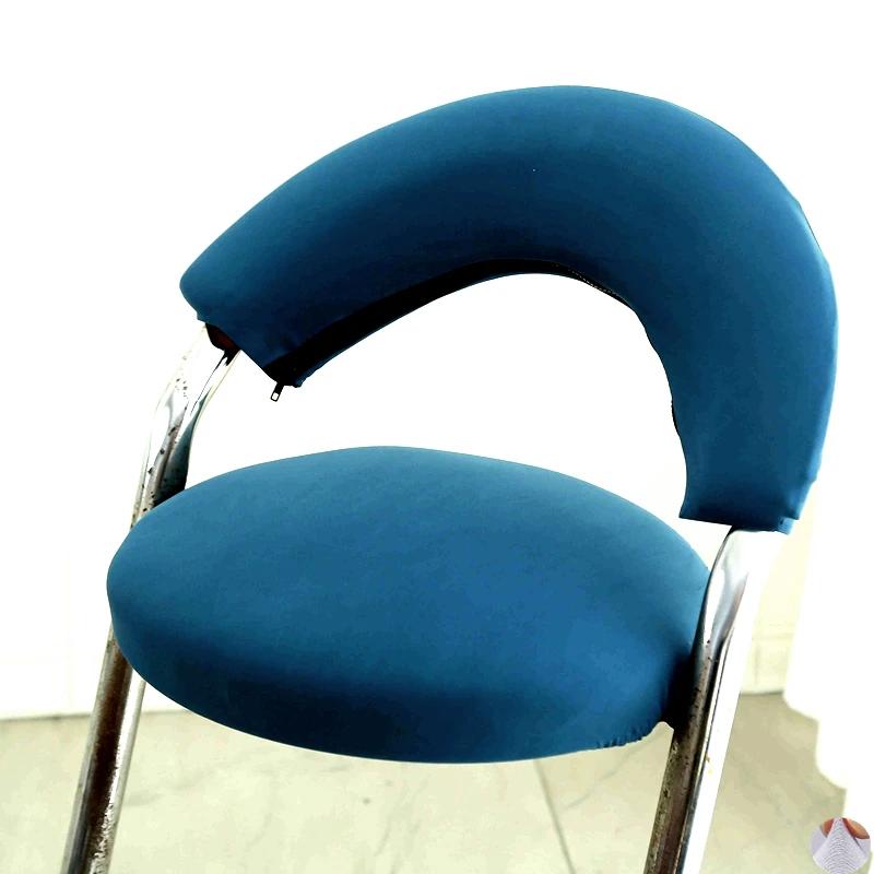 Split Low Back Chair Cover Corn Velvet Solid Color Simple Elastic Modern Home Decor Chair Dust Protect Cover Office Stool Covers