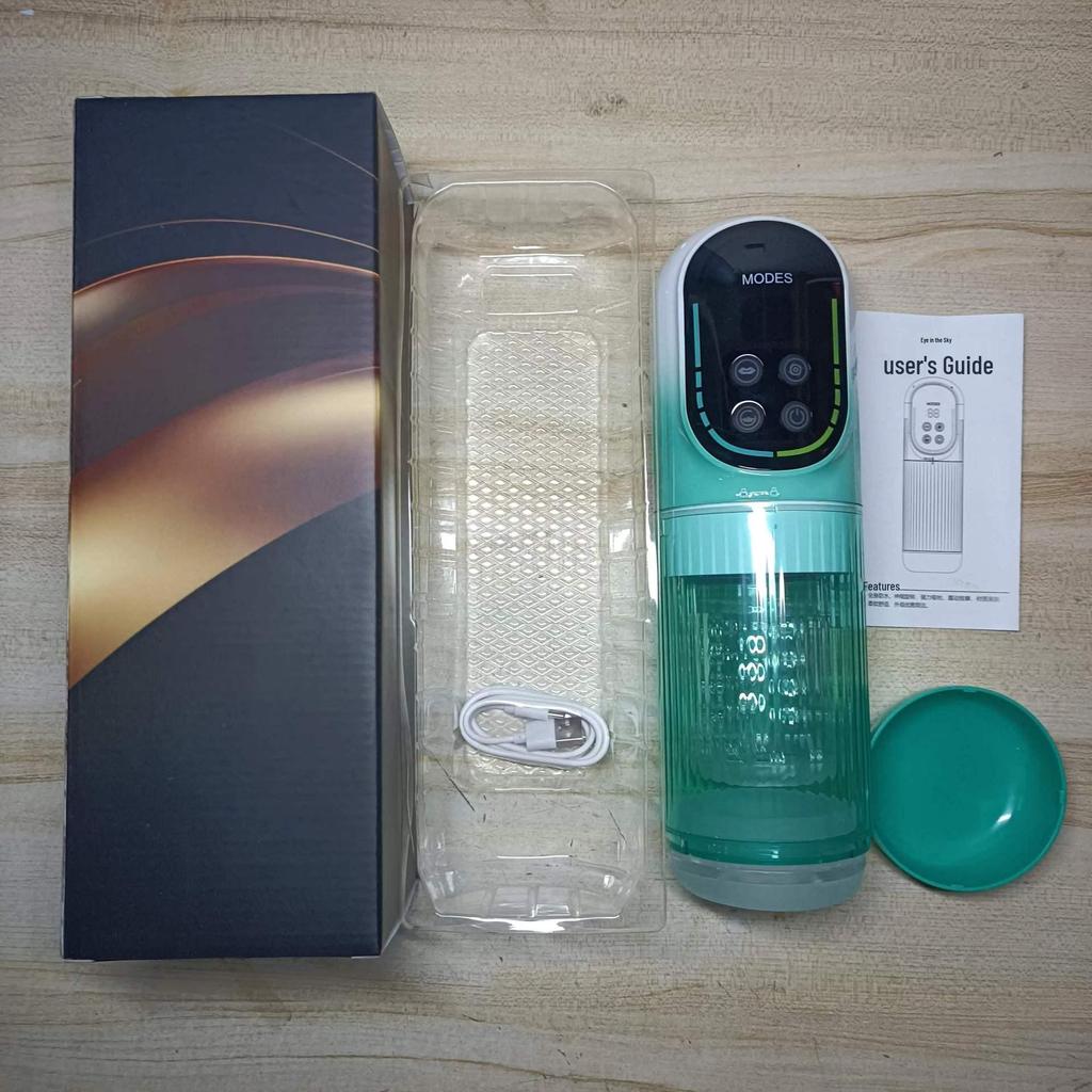 Sky Eye Telescopic Rotating Male Masturbator: Waterproof Double Vibration Silicone Sex Toy