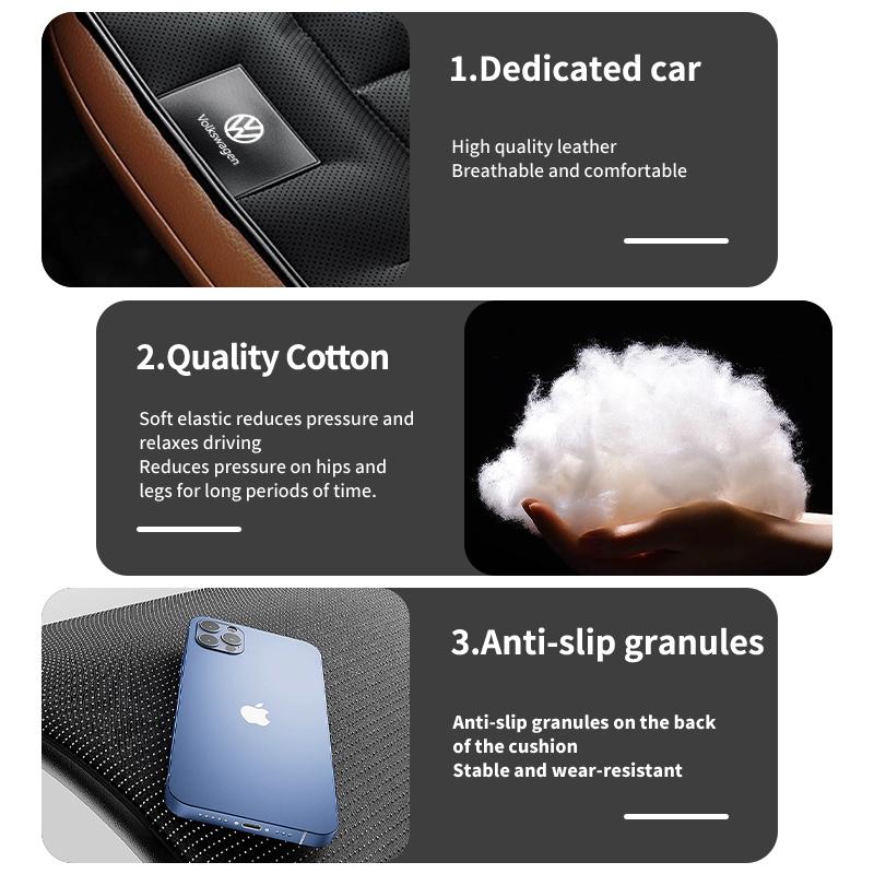 Durable Leather Car Comfort Cushion Auto Seat Pressure Relief Pad For Volkswagen VW Scirocco Jetta Beetle Golf 4 5 6 Passat Polo