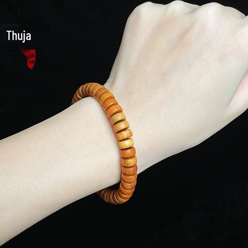 Cliff Cypress Sandalwood Women’s Single Circle Bead Bracelet