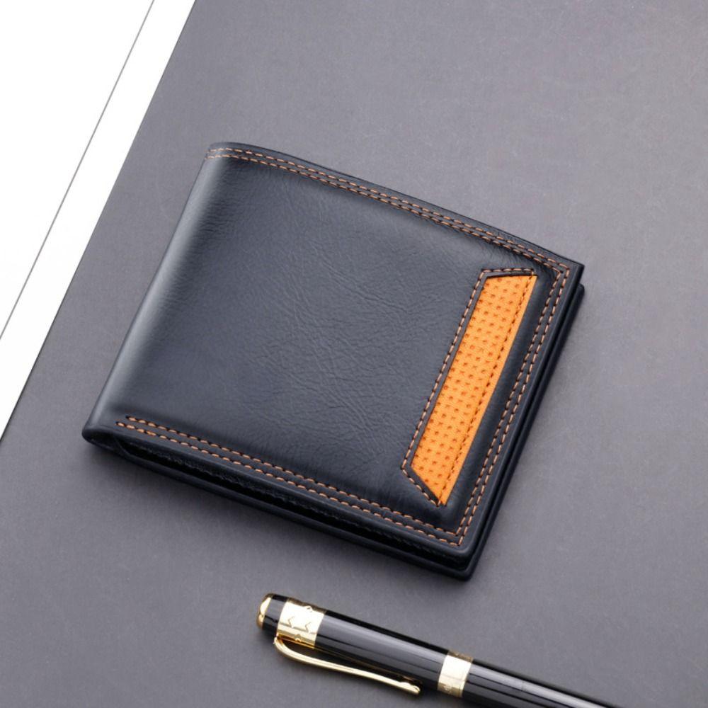 Waterproof Men's Short Wallet Soft Male  Coin Pocket High Quality 2 Fold Purse  Travel