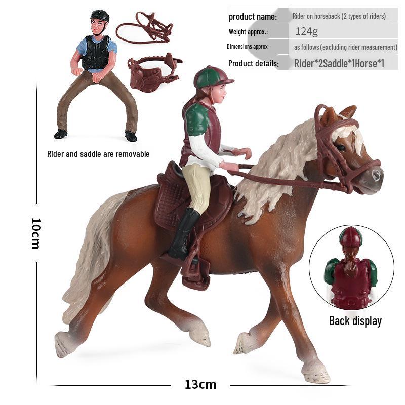 Children's Prancing Horse and Jockey Toy Set