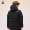 Kelme Winter Down Cold Size Boys' Jacket, Hooded, Warm, Padded, Weather, Waterproof, Fall/Winter (Black, 130)
