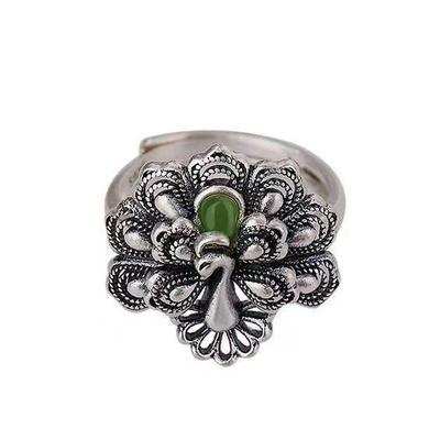 Bague phénix rétro pour femme, gouttes personnelles, artisanat stéréo, vent ethnique, Merbers ouverts, orthographe Gunnabers