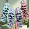 1PC Funny Reading Humor Slogan 750ml Color Plastic Sports Water Bottle Leakproof Flip Straw Lid Suitable for Sports Office Home Use