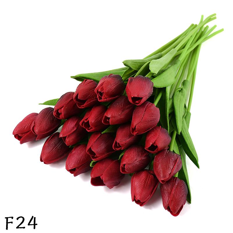 5/10pcs PU Tulip Simulation Flower Artificial Flowers Fake Tulips Real Touch Flower Arrangement Bouquet for Home Wedding Decor