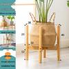 Nordic Wooden Flower Stand for Living Room/Balcony - Floor-standing Cross Plant Holder for Pothos & Flowers