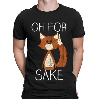 Oh For Fox Sake Funny Cool Slogan Retro Vintage Mens Womens TShirts Top DNE