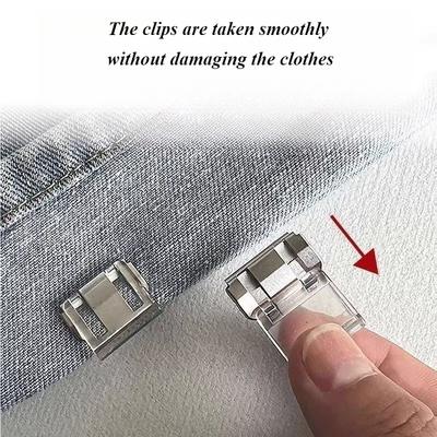 New Clothing Clips for Trouser Leg Shortening Invisible Fixing No Sew Hidden Hem Prevent Dragging Window Screen Fixing Buckles