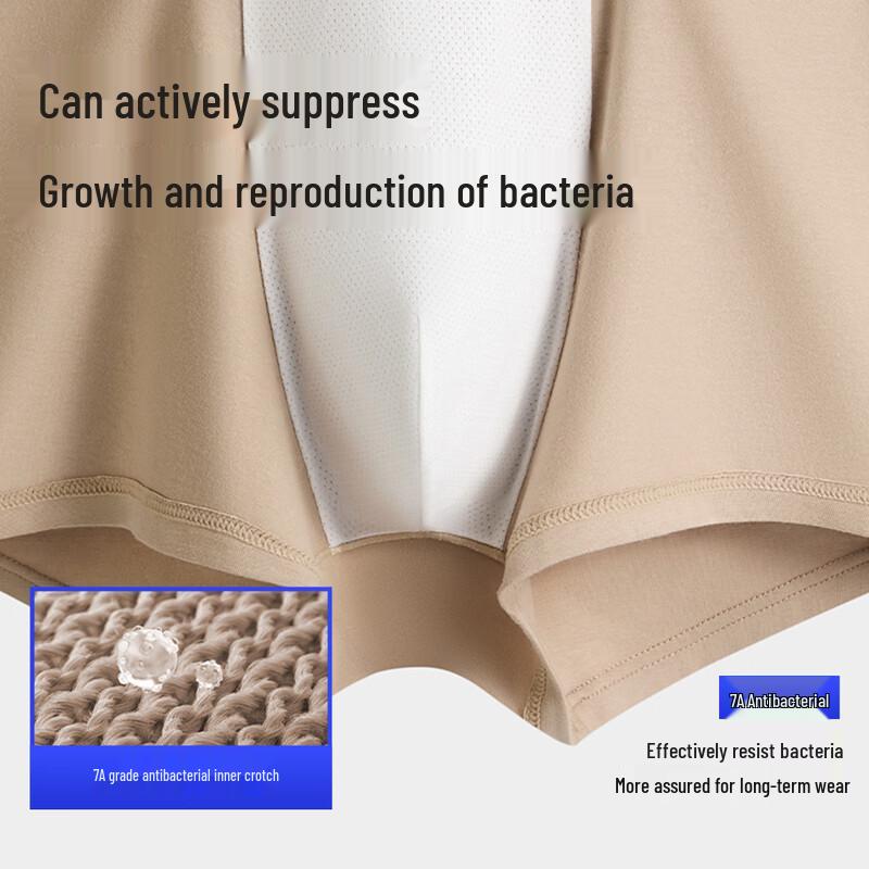 HLA Men's 7A Antibacterial Cotton Boxer Briefs 3-Pack