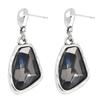 Copper Gold Water Drop Earrings With Silver Ear Pins For Women Fashion Jewelry