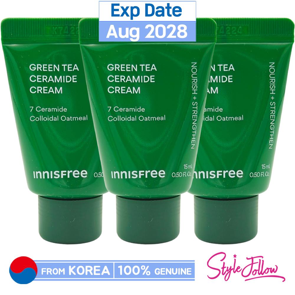 3pcs/45ml_[INNISFREE] Green Tea Ceramide Cream 15ml (Sample)