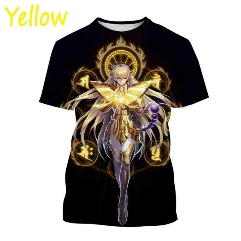 Saint Seiya 3D Printed T-shirt for men and Women Round neck Short-sleeved Casual Tops Oversized T-shirts Anime Tshirt Tee
