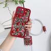 Cherry Bow Leopard Print Mobile Phone Case Apple 11/12/13/14/15/16/17 Charging Data Cable Case