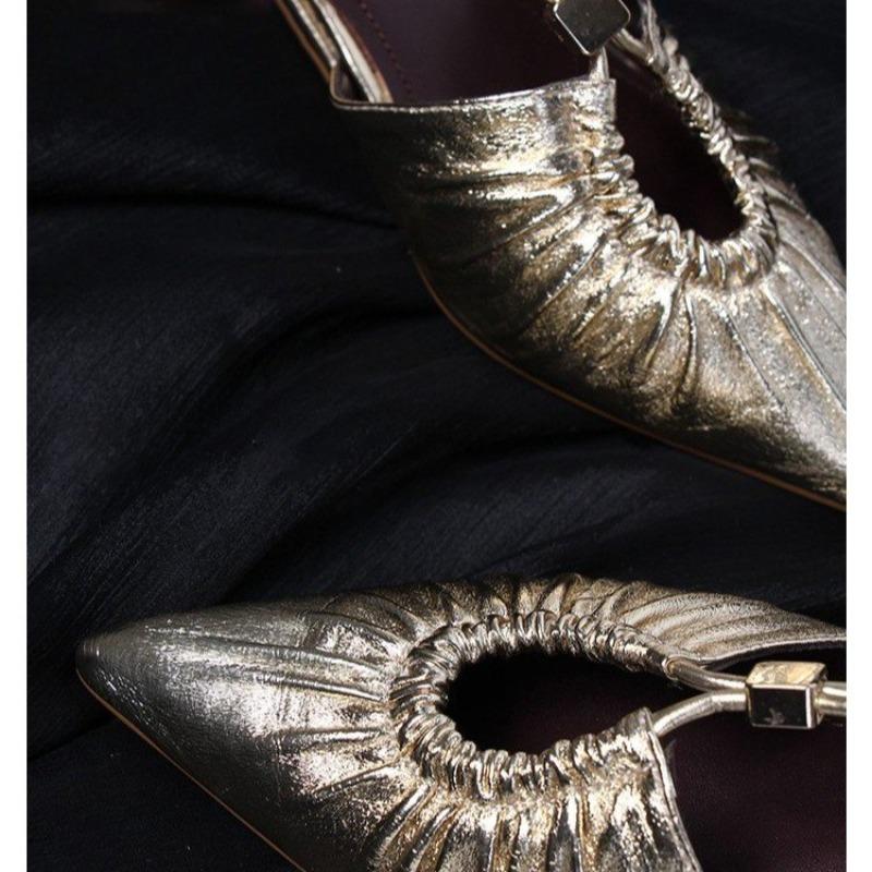 Fashion Women Heeled Sandals Square Toe Casual Loafers Sport Shoes Woman 2025 Trend Summer Dress Soft Leather Comfort Shallow Zapatos