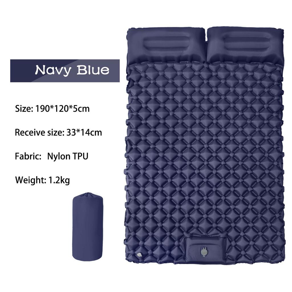 Ultralight Inflatable Camping Mattress with Pillows Built-in Pump Portable Air Sleeping Pad for Outdoor Hiking Travel Tent