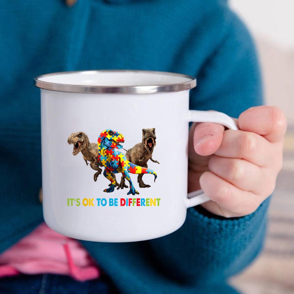 Autism Awareness Kids Cup Love Need No Words Print Mug Autism Child Drink Milk Mugs Puzzle Piece Autism Cups Gifts for Children 360ml