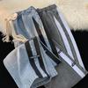 Striped Patchwork Jeans for Men In Autumn Trendy Brand Loose Straight Wide-leg American High Street Large Size Casual Long Pants