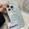 Luxury 3D Wrinkle Case For iPhone 16 15 14 Plus Pro Max 12 11 13 Candy Solid Color Wave Pattern Soft Silicone Aesthetic Cover