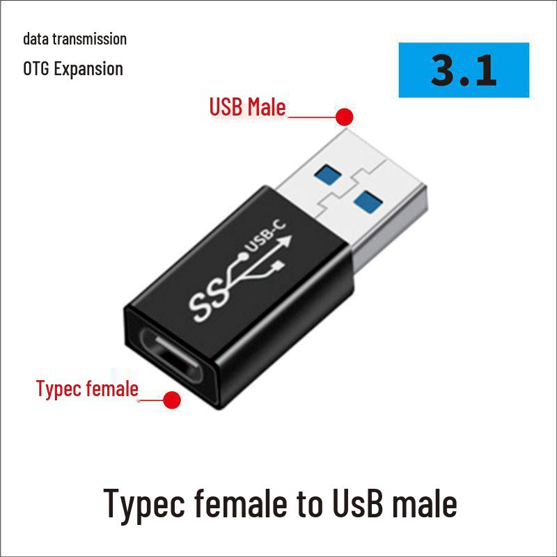 USB Type-C samec na samici 90° pravý úhel vertikální adaptér - kompatibilní s Thunderbolt 3