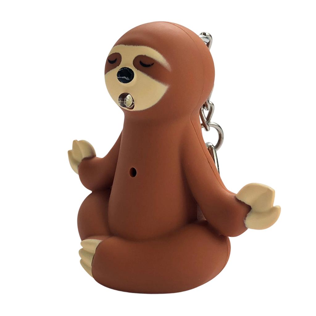 Multipurpose Keychain with Small Flashlight Cartoon Owl Styles ABS for Travel and Fun Activities