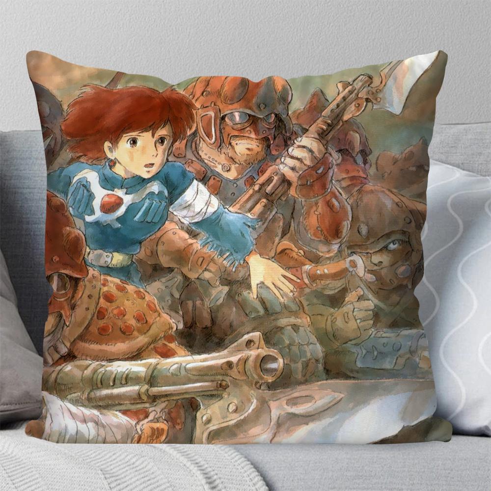 Bilibili Nausicaa Valley Wind Anime Pillow Case Square Pillow Bedroom Sofa Leisure ComfortCar Living Room Home Decoration 40X40