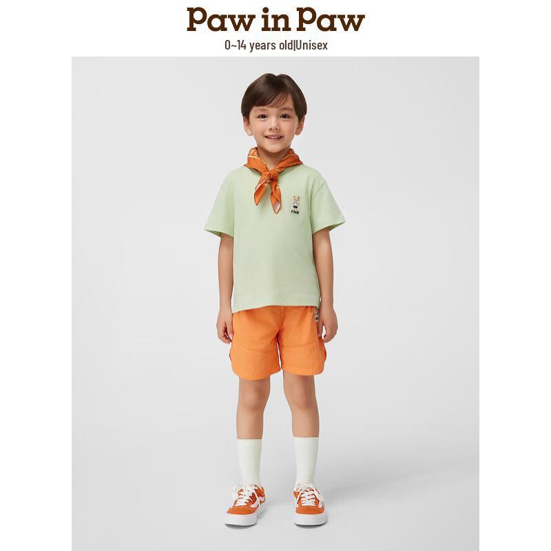 PawinPaw Cartoon Bear Kids' Round Neck T-Shirt