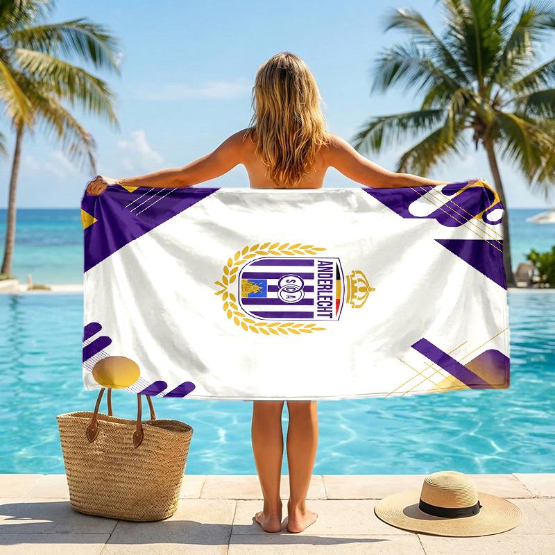 Anderlecht FC Druck Schnelltrocknendes Strandtuch Mikrofaser Saugfähig Tragbares Reise-Schwimmtuch